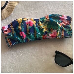 ASOS Bandeau Floral Bikini Top